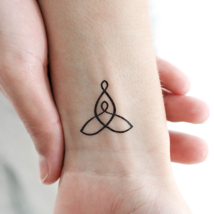 Celtic Motherhood Knot Tattoo: Fine line celtic motherhood tattoo
