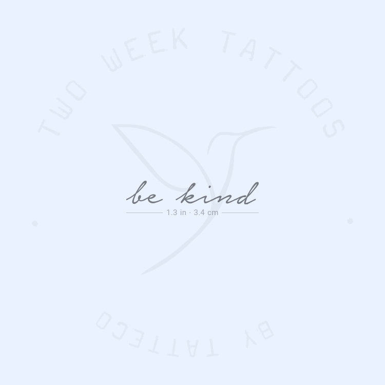 Tatuaje semipermanente "Be Kind" - Juego de 2