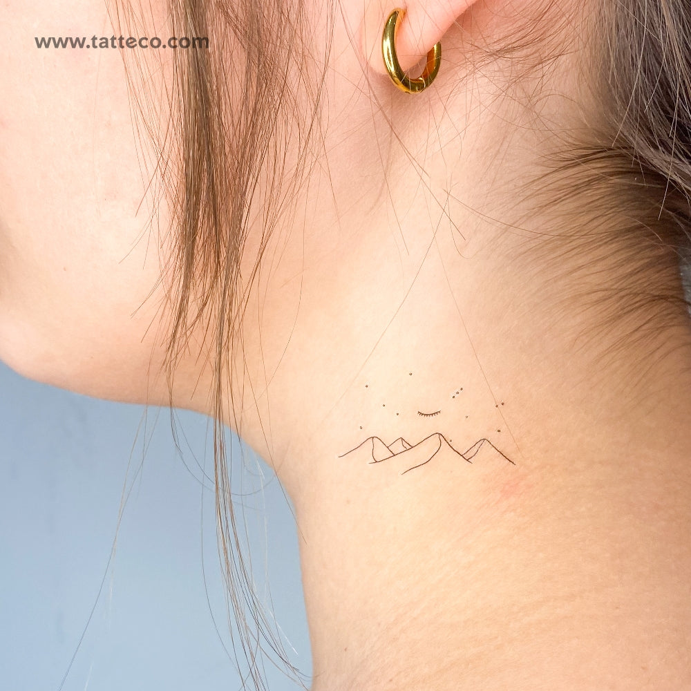 Sleeping Mountain Temporary Tattoo - Set of 3