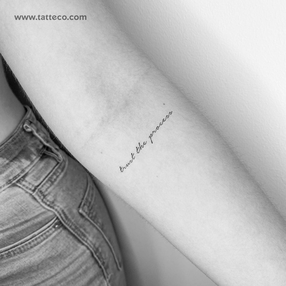 Trust The Process Temporary Tattoo - Set of 3