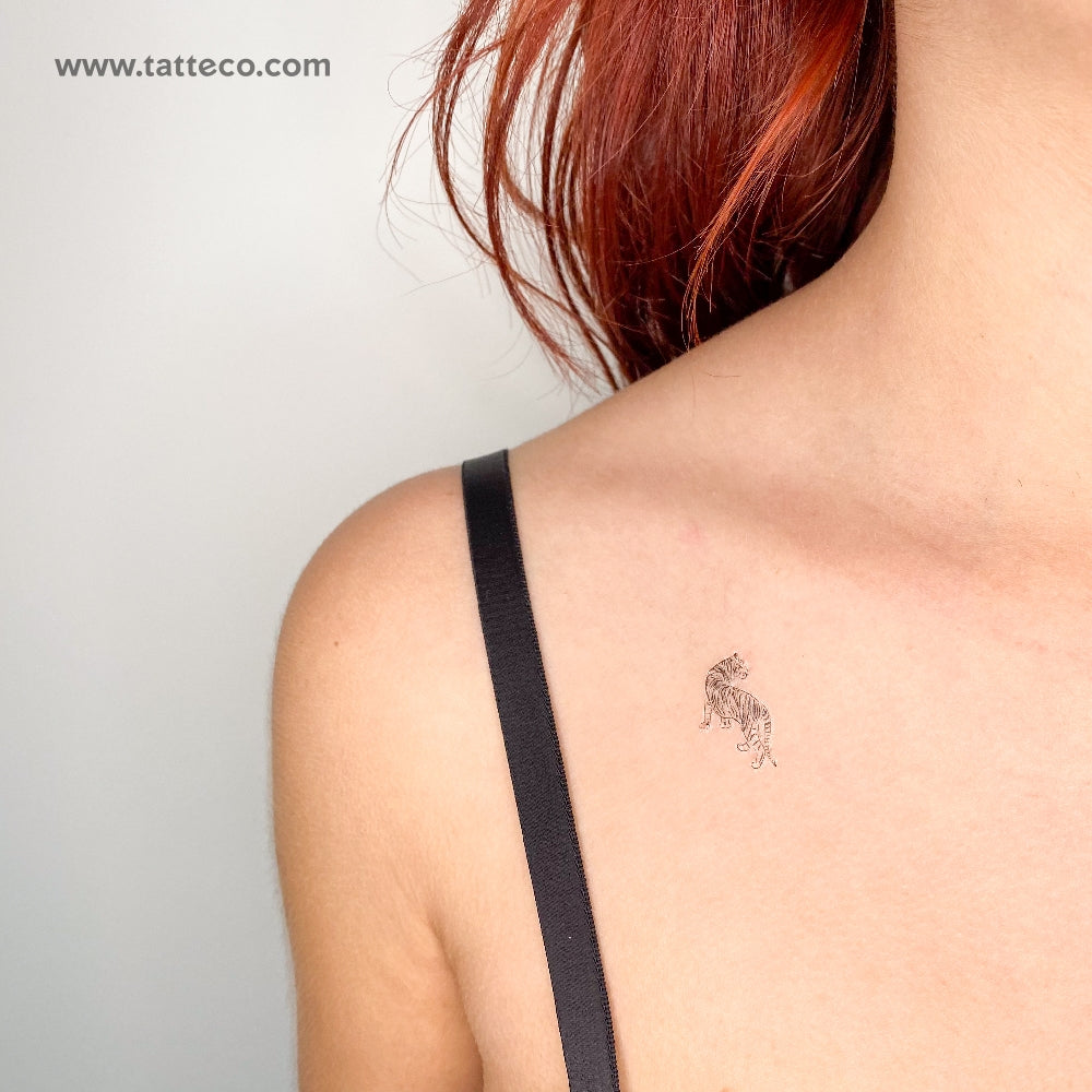 Tiger Temporary Tattoo - Set of 3