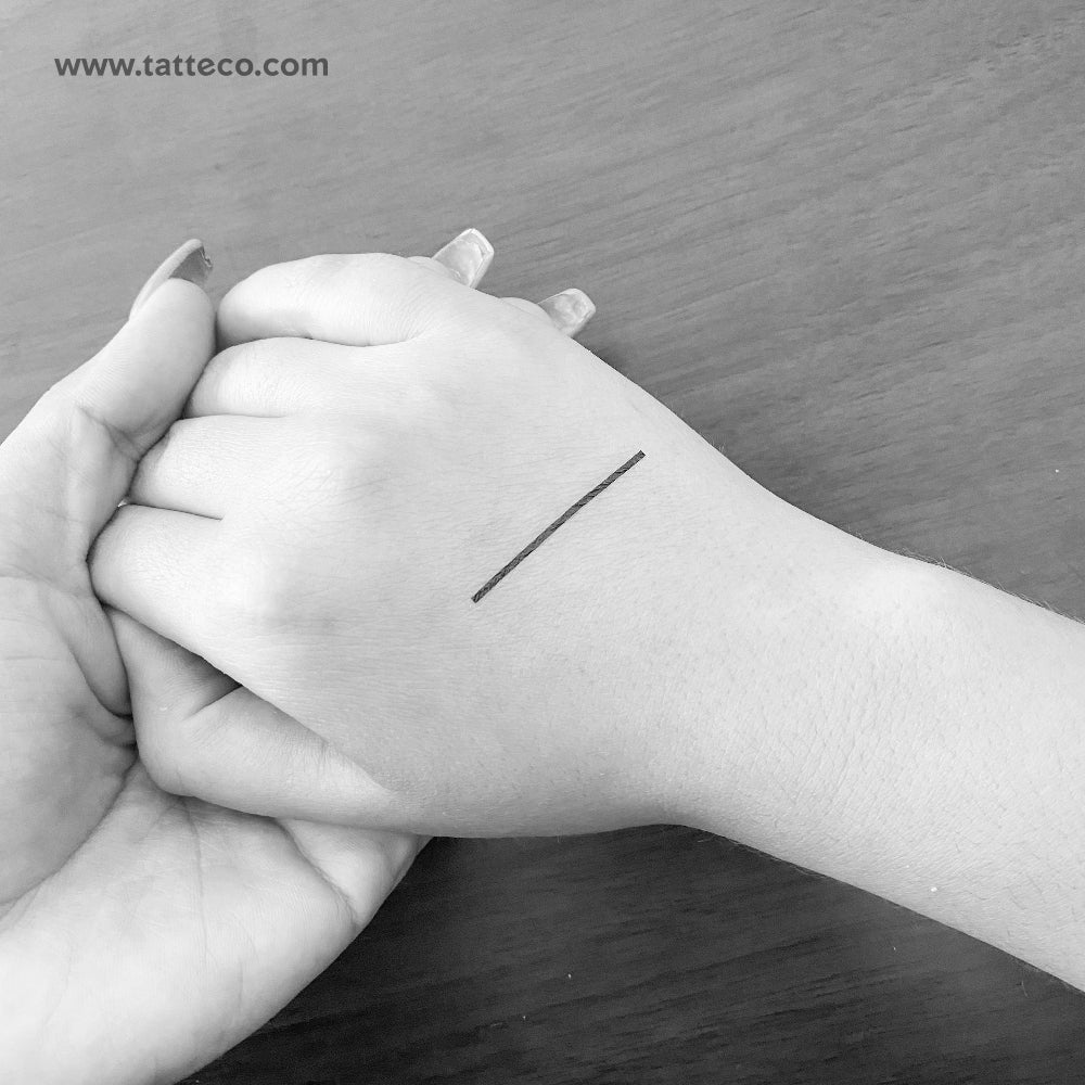 Tatuaje temporal de línea de anillo - Juego de 3