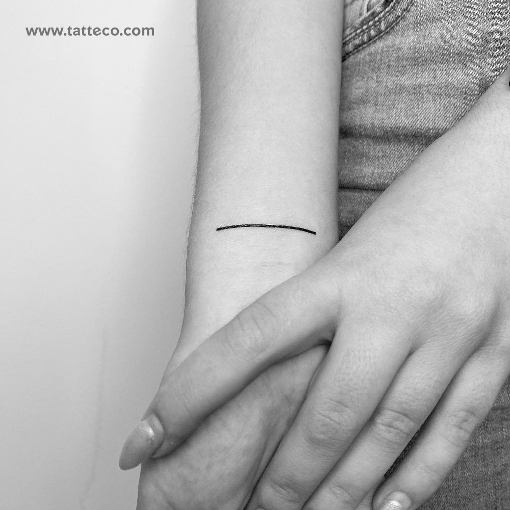 Tatuaje temporal de línea de anillo - Juego de 3