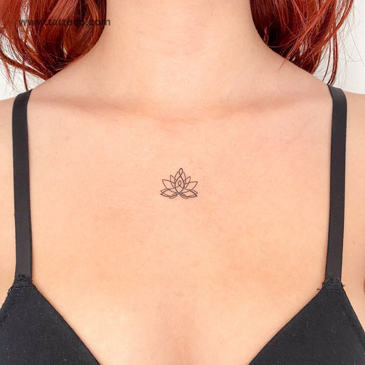 Tatuaje temporal de loto para la maternidad (juego de 3)