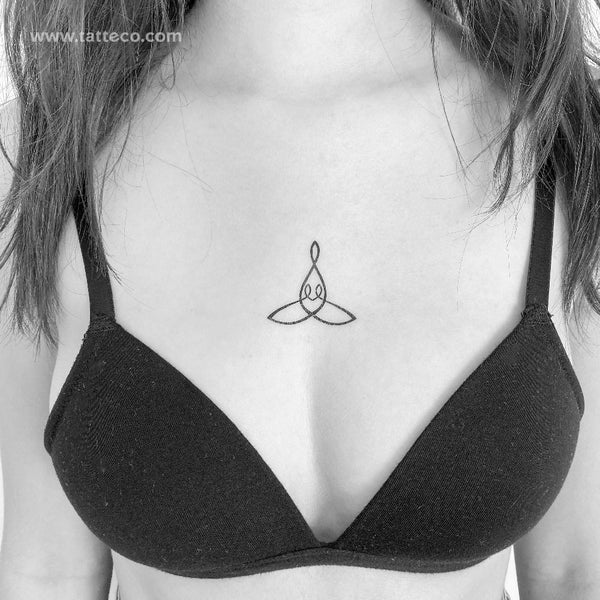 Mother & Two Children Symbol Temporary Tattoo - Set of 3