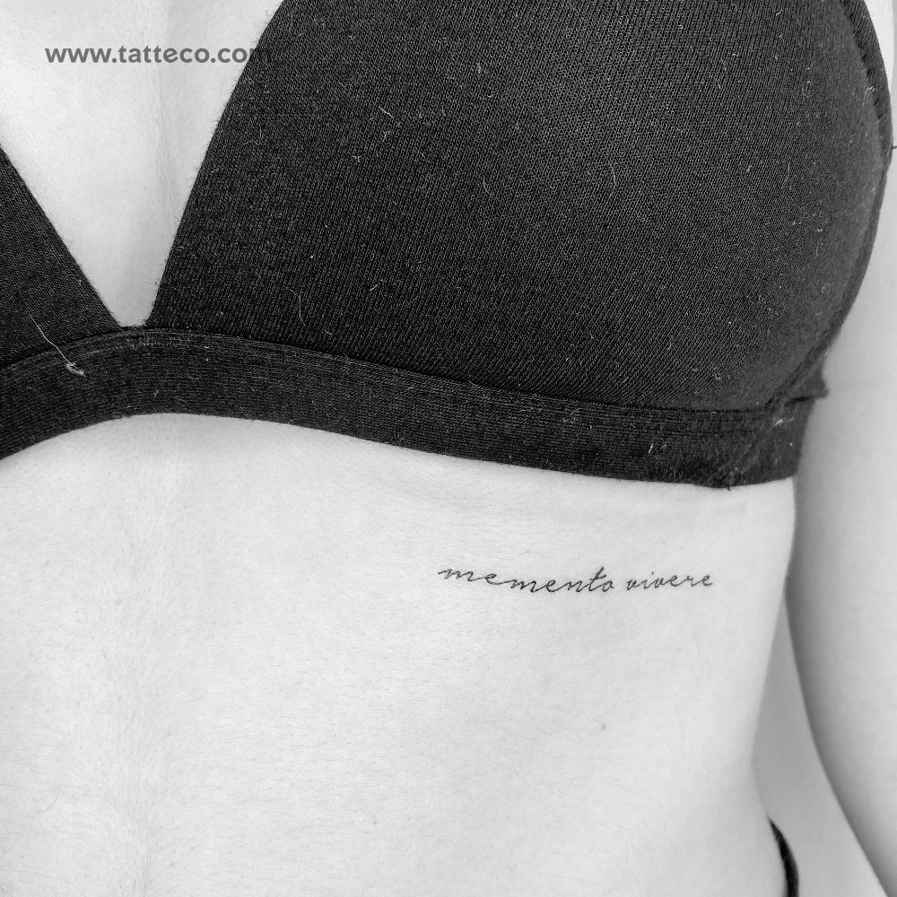 Memento Vivere Temporary Tattoo - Set of 3
