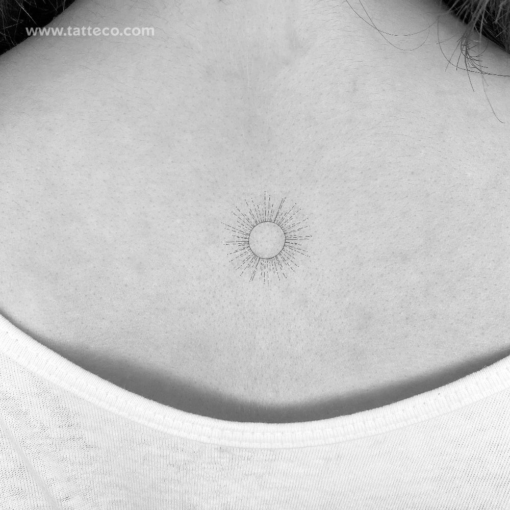 Shining Sun Temporary Tattoo - Set of 3