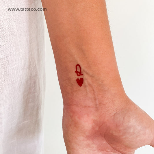 Tatuaje temporal de la Reina de Corazones - Juego de 3