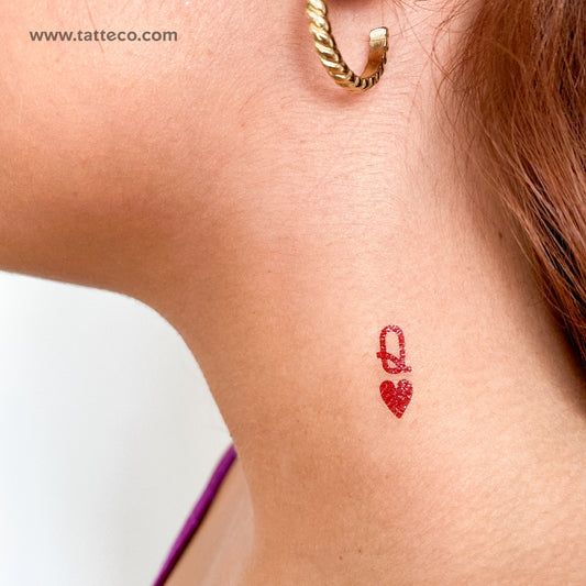 Tatuaje temporal de la Reina de Corazones - Juego de 3