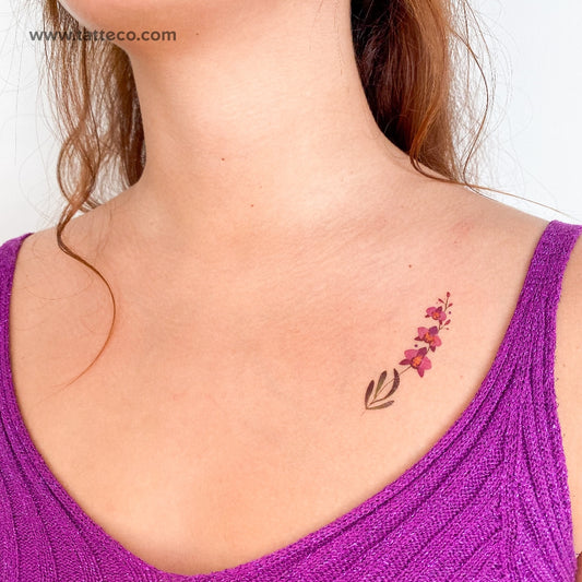 Orchid Temporary Tattoo - Set of 3