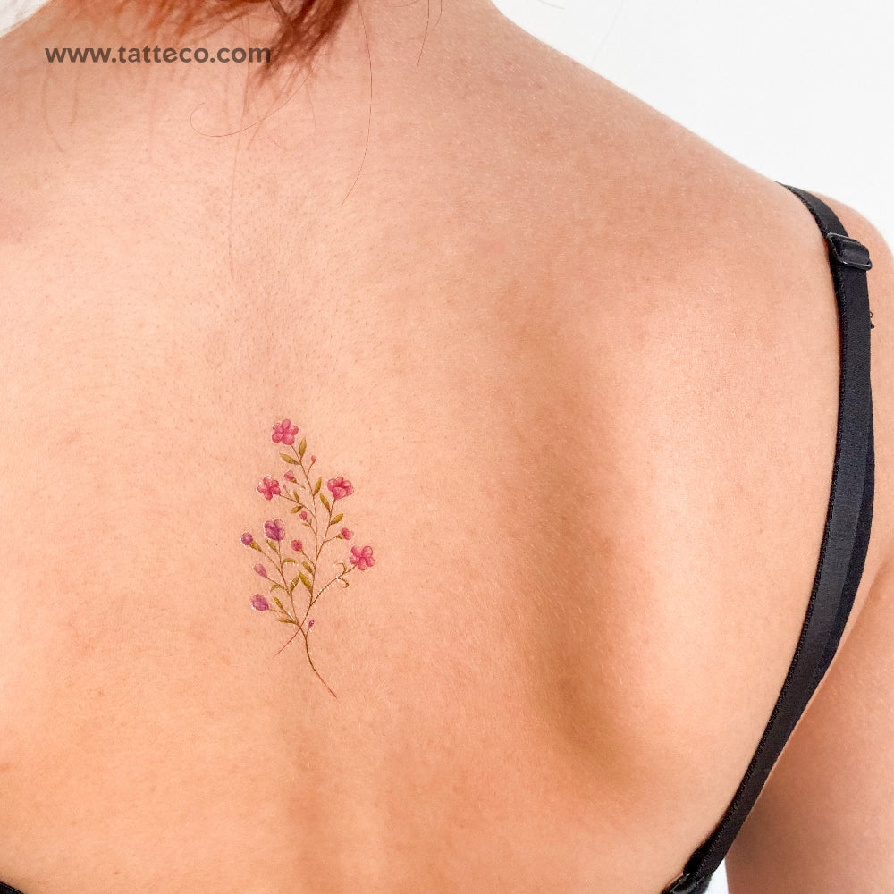 Illustrative Gypsophila Temporary Tattoo - Set of 3