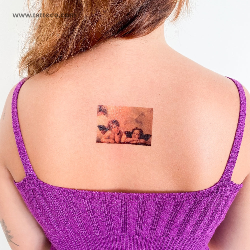 Raffaello's Putti (Sistine Madonna) Temporary Tattoo - Set of 3