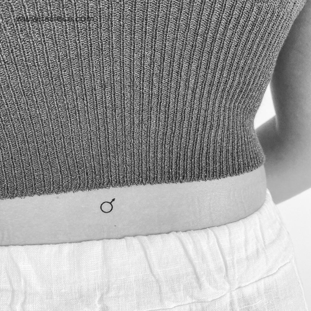Mars Planet Symbol Temporary Tattoo - Set of 3