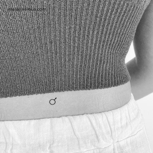 Mars Planet Symbol Temporary Tattoo - Set of 3