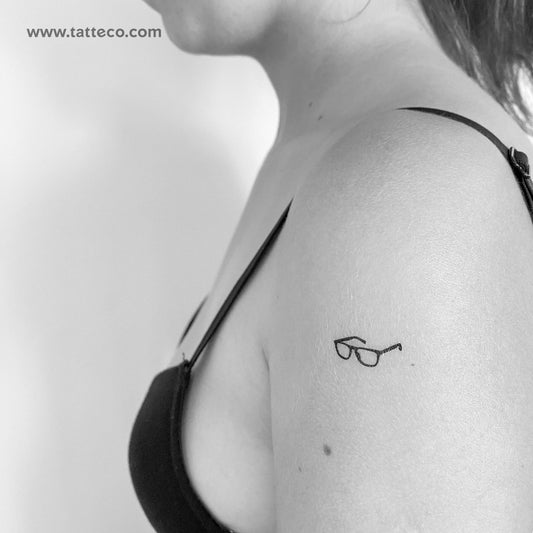 Eyeglasses Temporary Tattoo - Set of 3