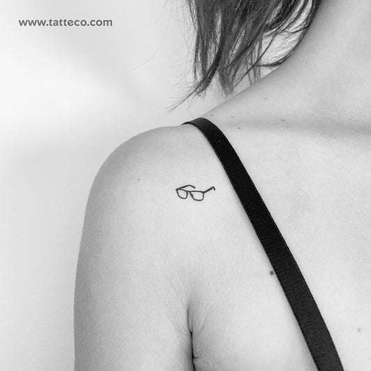 Eyeglasses Temporary Tattoo - Set of 3