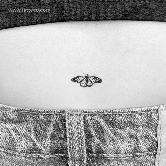 Small Common Tiger Butterfly Temporary Tattoo - Set of 3