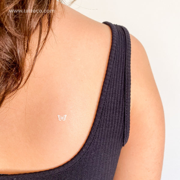 Little White Butterfly Temporary Tattoo - Set of 3