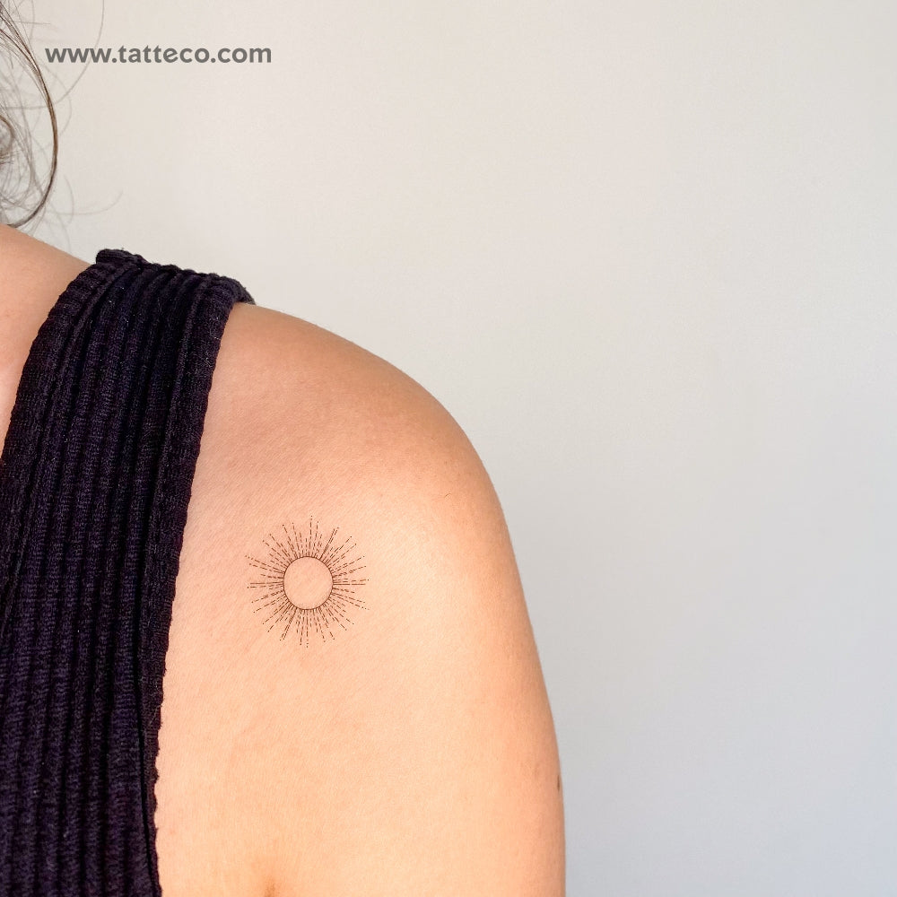 Shining Sun Temporary Tattoo - Set of 3