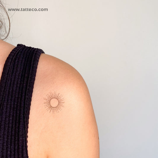 Tatuaje temporal de sol brillante - Juego de 3