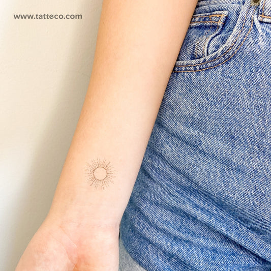 Tatuaje temporal de sol brillante - Juego de 3