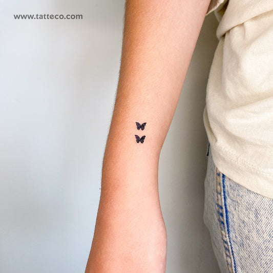 Small Butterfly Couple Temporary Tattoo - Set of 3