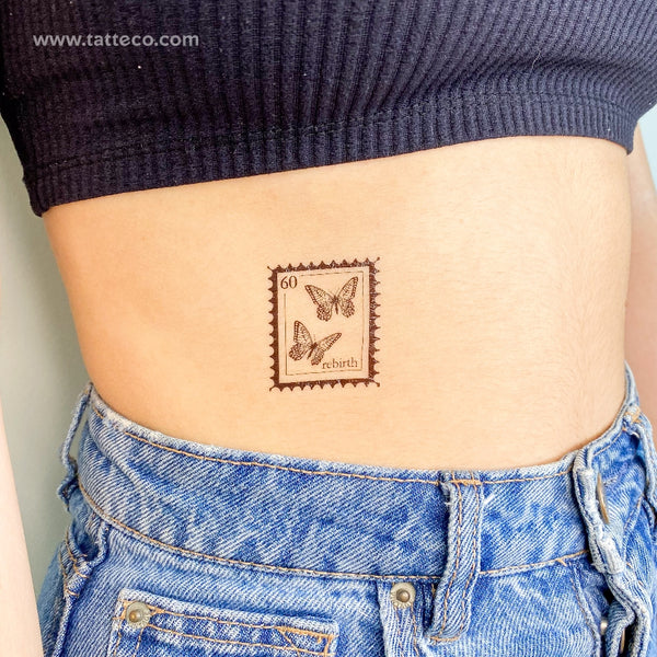 Butterfly Stamp Temporary Tattoo - Set of 3