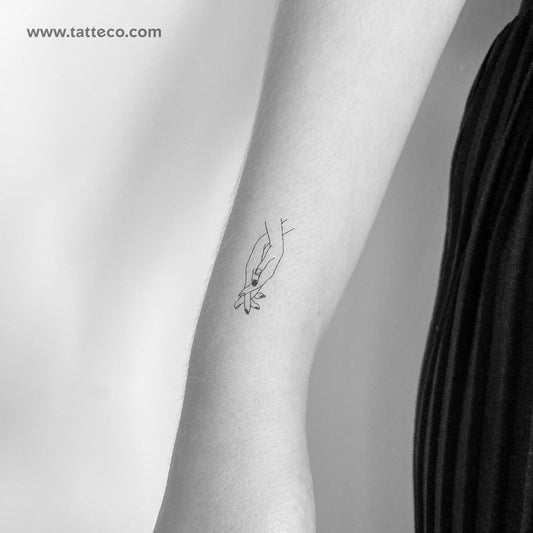 Tatuaje temporal de manos agarradas - Juego de 3
