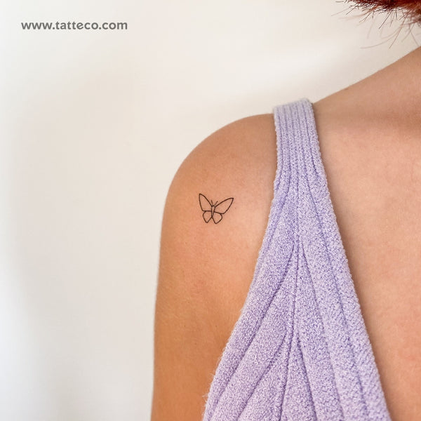 Minimalist Butterfly Temporary Tattoo - Set of 3