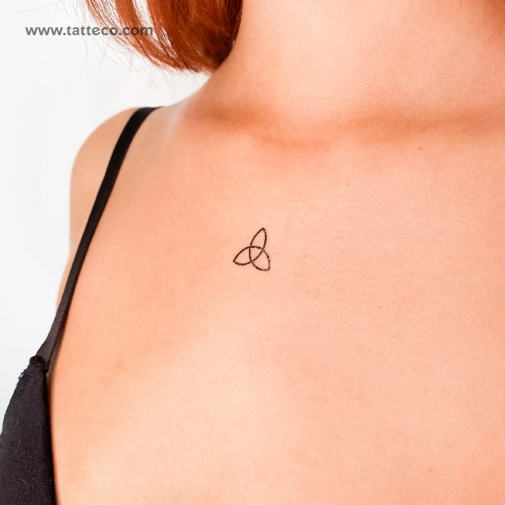 Tatuaje temporal pequeño de triquetra (juego de 3)