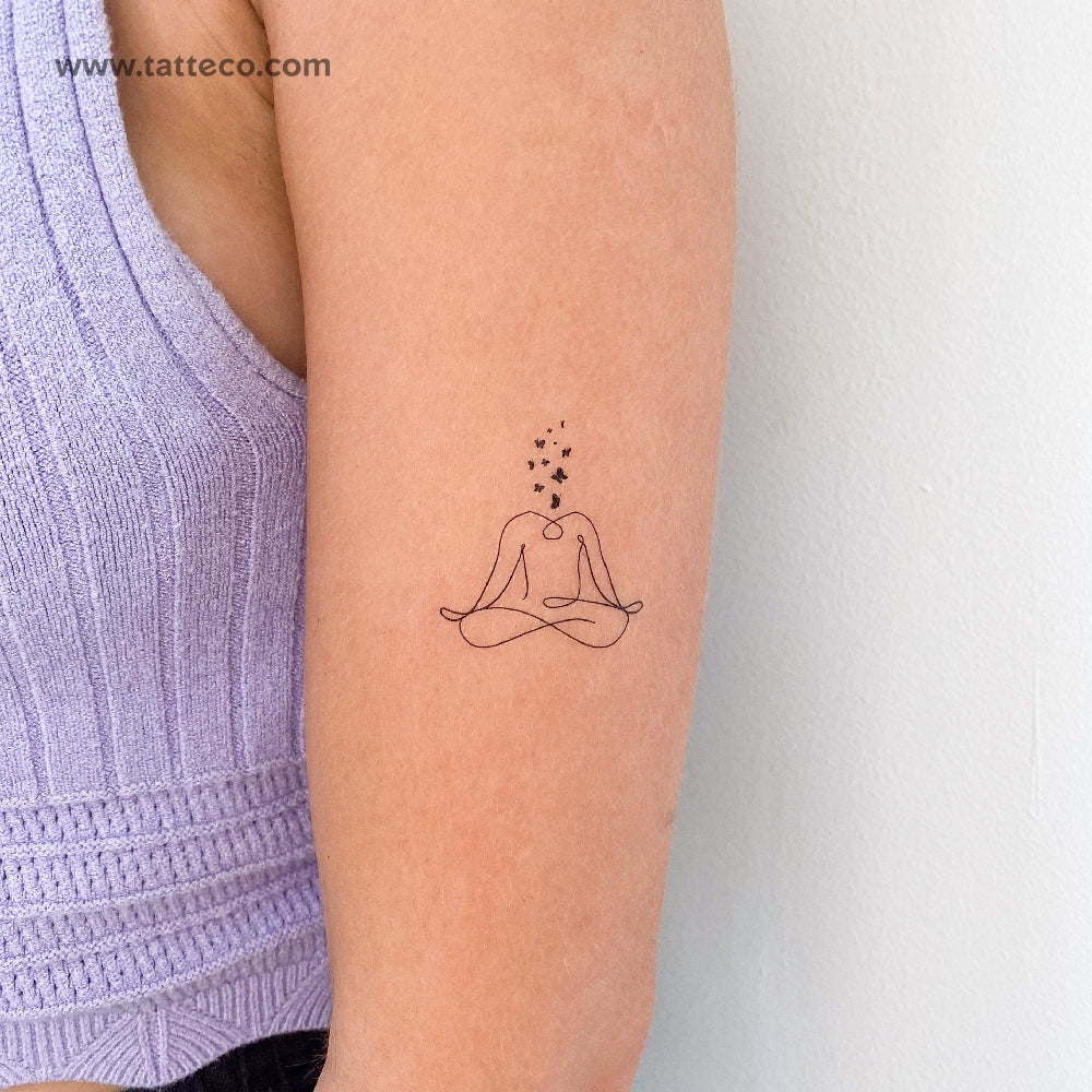 Butterfly Meditation Temporary Tattoo - Set of 3