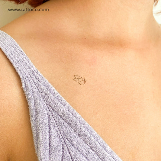 Single Line Butterfly Temporary Tattoo - Set of 3