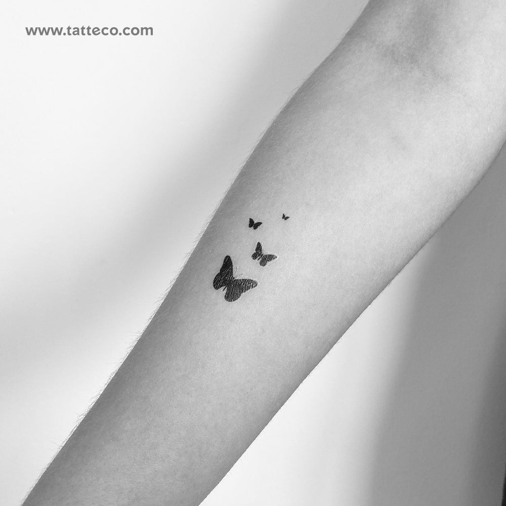 Butterfly Family Temporary Tattoo - Set of 3