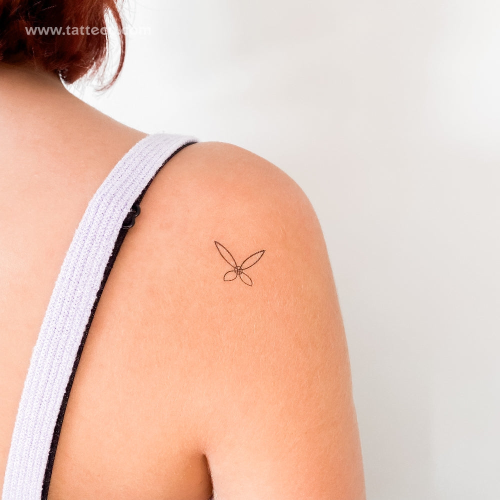 Small Witch's Knot Butterfly Temporary Tattoo - Set of 3