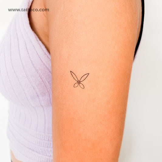 Tatuaje temporal de mariposa con nudo de bruja pequeño (juego de 3)