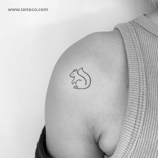 Squirrel Temporary Tattoo - Set of 3