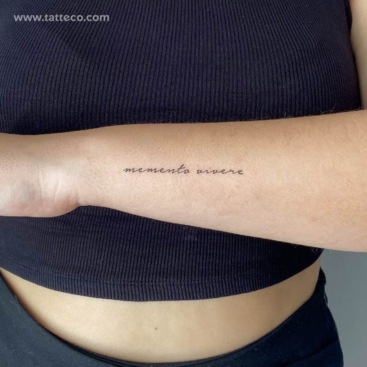 Tatuaje temporal Memento Vivere - Juego de 3