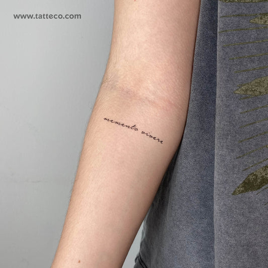 Tatuaje temporal Memento Vivere - Juego de 3