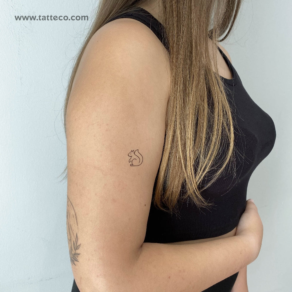 Squirrel Temporary Tattoo - Set of 3