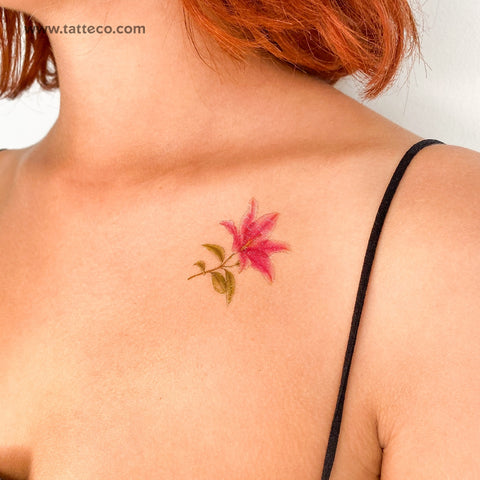 Illustrative Lily Temporary Tattoo - Set of 3