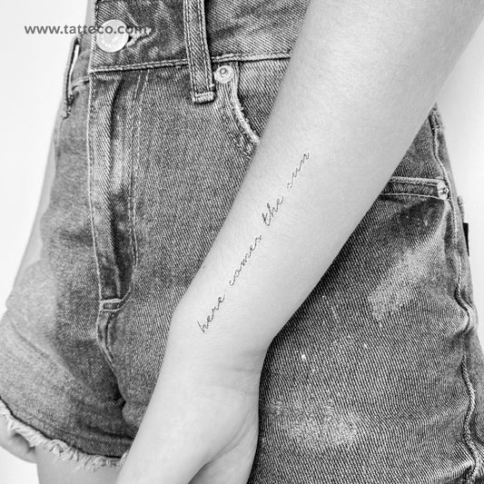 Tatuaje temporal "Aquí viene el sol" - Juego de 3