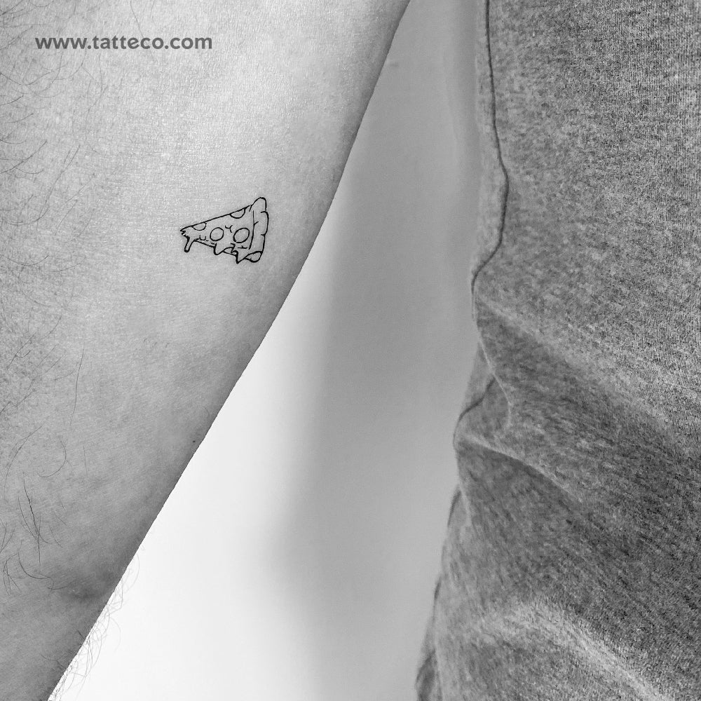 Pizza Slice Temporary Tattoo - Set of 3