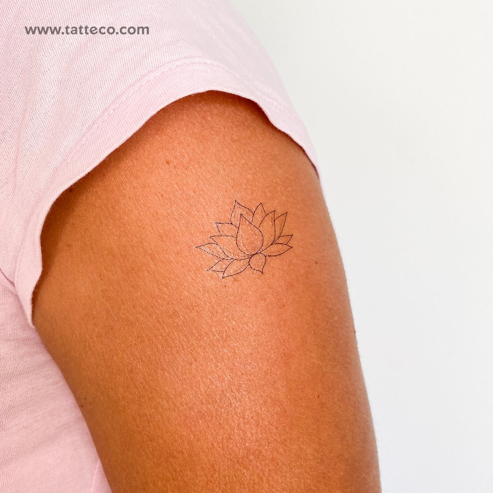 Sacred Lotus Temporary Tattoo - Set of 3
