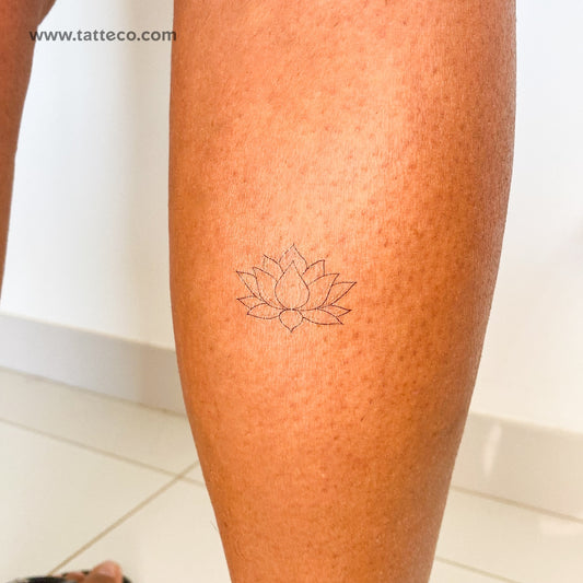 Tatuaje temporal de loto sagrado (juego de 3)
