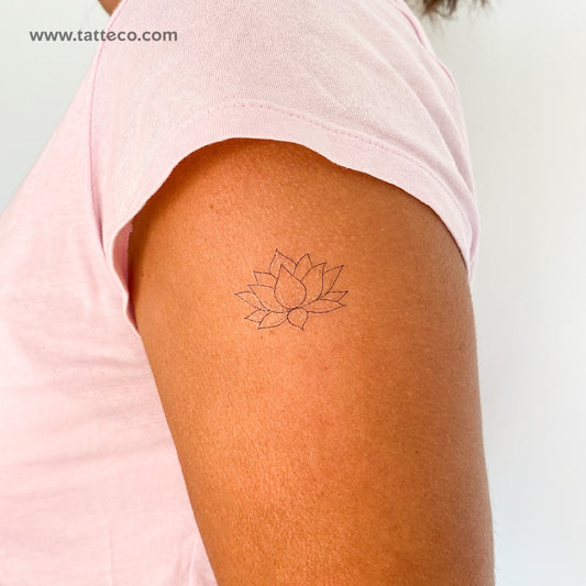 Tatuaje temporal de loto sagrado (juego de 3)