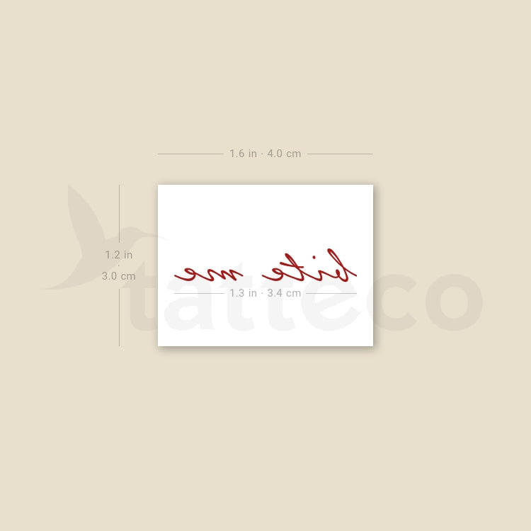 Tatuaje temporal "Bite Me" - Juego de 3