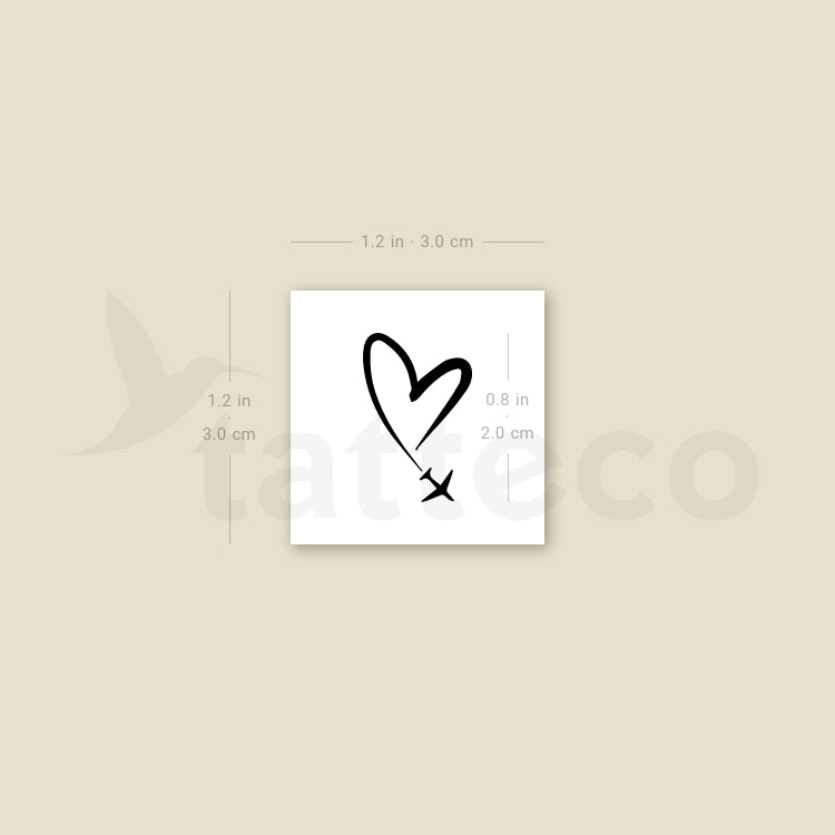 Heart In The Sky Temporary Tattoo - Set of 3