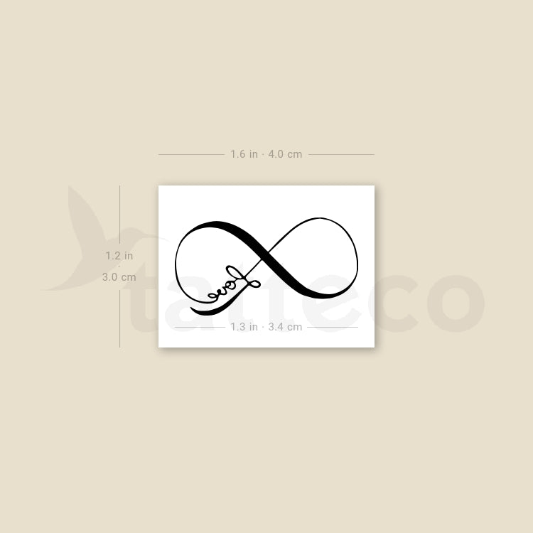 Infinity Love Temporary Tattoo - Set of 3