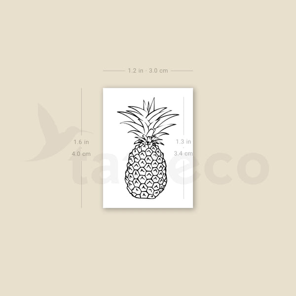 Pineapple Temporary Tattoo - Set of 3