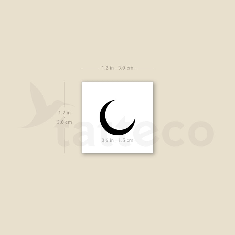 Crescent Temporary Tattoo - Set of 3